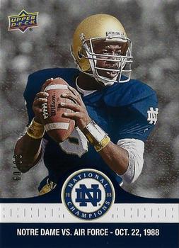 2017 Upper Deck Notre Dame 1988 Champions - Blue #56 Rice Leads the Irish Offense vs. Air Force Front