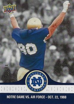 2017 Upper Deck Notre Dame 1988 Champions - Blue #57 Notre Dame D Shuts out Air Force in 2nd Half Front