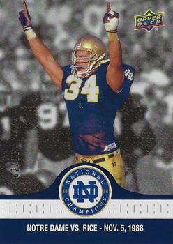 2017 Upper Deck Notre Dame 1988 Champions - Blue #71 Wes Pritchett Picks up the Fumble Front