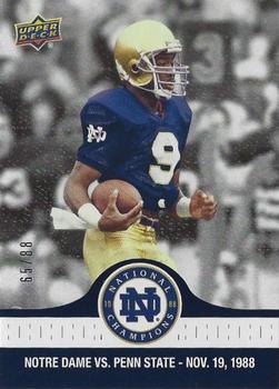 2017 Upper Deck Notre Dame 1988 Champions - Blue #75 Tony Rice Strikes First Against USC Front