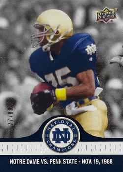 2017 Upper Deck Notre Dame 1988 Champions - Blue #78 Irish Pile up the Yards Front