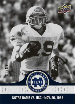 2017 Upper Deck Notre Dame 1988 Champions - Blue #87 Stan Smagala Takes it to the House Front