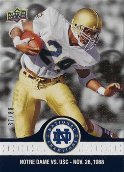 2017 Upper Deck Notre Dame 1988 Champions - Blue #88 Fourth Quarter TD Run from Mark Green Front