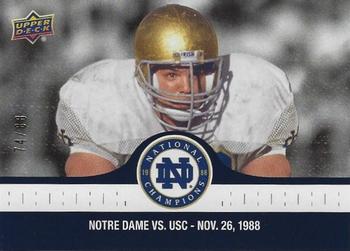 2017 Upper Deck Notre Dame 1988 Champions - Blue #89 Another Standout Performance for Stams Front