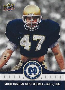 2017 Upper Deck Notre Dame 1988 Champions - Blue #91 Ned Bolcar Steps In Front