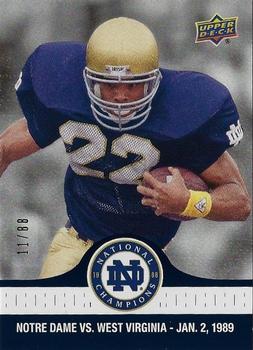2017 Upper Deck Notre Dame 1988 Champions - Blue #92 Anthony Johnson Caps off 61 Yard Drive Front
