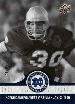 2017 Upper Deck Notre Dame 1988 Champions - Blue #99 Stams Takes Home Defensive Honors Front