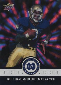 2017 Upper Deck Notre Dame 1988 Champions - Blue Pattern Rainbow #17 Tony Rice Opens the Scoring Front