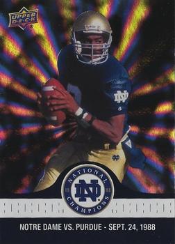 2017 Upper Deck Notre Dame 1988 Champions - Blue Pattern Rainbow #24 Team Victory Front