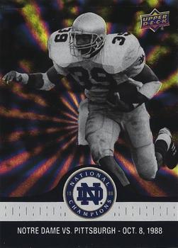2017 Upper Deck Notre Dame 1988 Champions - Blue Pattern Rainbow #39 Braxston L. Banks Gives Irish the Lead Front