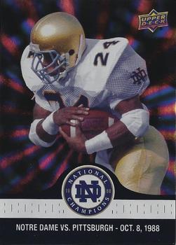 2017 Upper Deck Notre Dame 1988 Champions - Blue Pattern Rainbow #40 Mark Green TD Seals the Deal Front