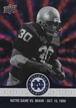 2017 Upper Deck Notre Dame 1988 Champions - Blue Pattern Rainbow #50 Incredible Game for Frank Stams Front
