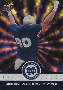2017 Upper Deck Notre Dame 1988 Champions - Blue Pattern Rainbow #57 Notre Dame D Shuts out Air Force in 2nd Half Front