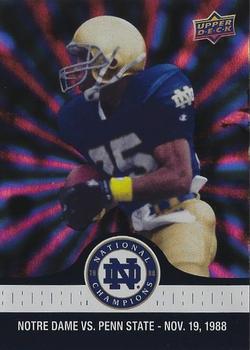 2017 Upper Deck Notre Dame 1988 Champions - Blue Pattern Rainbow #78 Irish Pile up the Yards Front