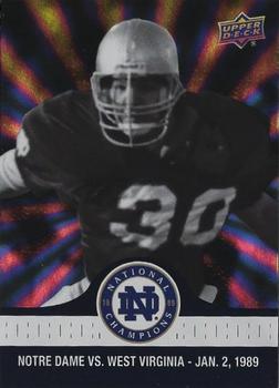 2017 Upper Deck Notre Dame 1988 Champions - Blue Pattern Rainbow #99 Stams Takes Home Defensive Honors Front