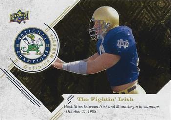 2017 Upper Deck Notre Dame 1988 Champions - Defining Moments #DM-8 The Fightin' Irish Front