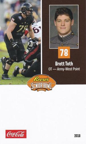 2018 Senior Bowl #NNO Brett Toth Front