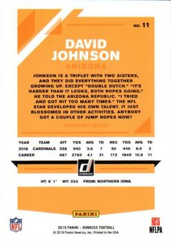 2019 Donruss - Season Stat Line #11 David Johnson Back