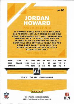 2019 Donruss - Season Stat Line #51 Jordan Howard Back