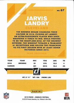 2019 Donruss - Season Stat Line #67 Jarvis Landry Back