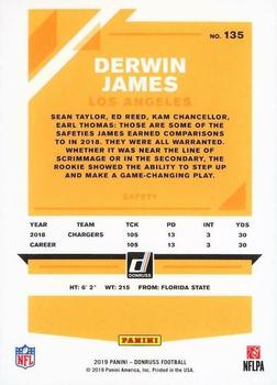 2019 Donruss - Season Stat Line #135 Derwin James Back