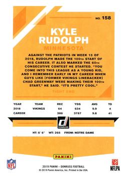 2019 Donruss - Season Stat Line #158 Kyle Rudolph Back