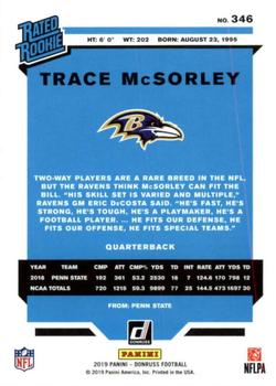 2019 Donruss - Season Stat Line #346 Trace McSorley Back