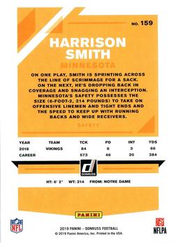 2019 Donruss - Jersey Number #159 Harrison Smith Back