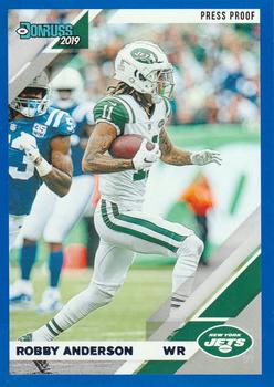 2019 Donruss - Press Proof Blue #187 Robby Anderson Front