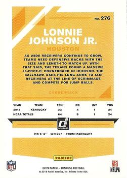 2019 Donruss - Press Proof Blue #276 Lonnie Johnson Jr. Back