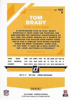 2019 Donruss - Press Proof Blue #162V Tom Brady Back