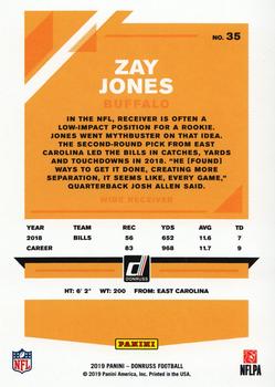 2019 Donruss - Press Proof Bronze #35 Zay Jones Back