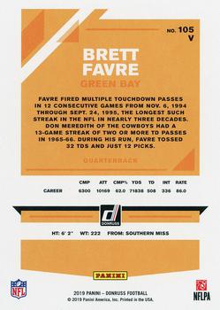 2019 Donruss - Press Proof Bronze #105V Brett Favre Back