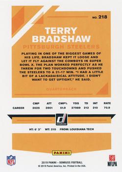 2019 Donruss - Press Proof Bronze #218 Terry Bradshaw Back
