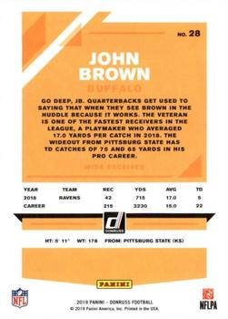 2019 Donruss - Press Proof Red #28 John Brown Back