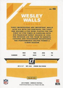 2019 Donruss - Press Proof Red #48 Wesley Walls Back