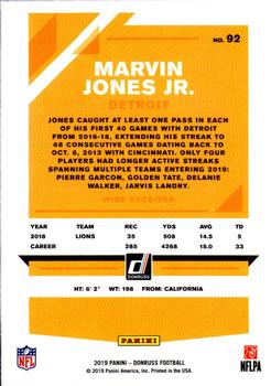 2019 Donruss - Press Proof Red #92 Marvin Jones Jr. Back