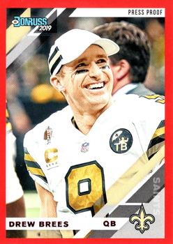 2019 Donruss - Press Proof Red #170V Drew Brees Front