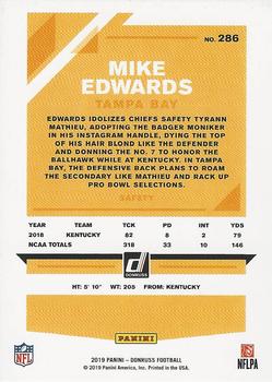 2019 Donruss - Press Proof Red #286 Mike Edwards Back
