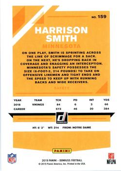 2019 Donruss - Press Proof Yellow #159 Harrison Smith Back