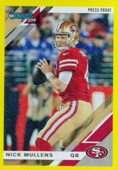 2019 Donruss - Press Proof Yellow #220 Nick Mullens Front