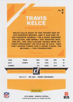 2019 Donruss - Press Proof Silver #2V Travis Kelce Back