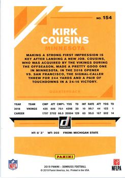 2019 Donruss - Press Proof Gold #154 Kirk Cousins Back