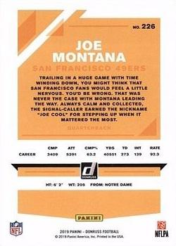 2019 Donruss - Press Proof Gold #226 Joe Montana Back