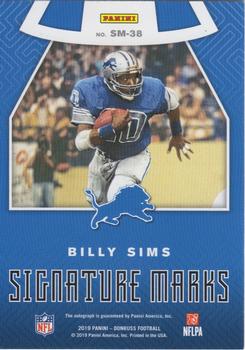 2019 Donruss - Signature Marks #SM-38 Billy Sims Back