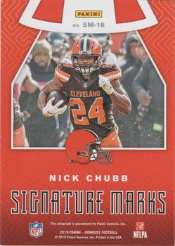 2019 Donruss - Signature Marks Green #SM-18 Nick Chubb Back
