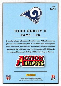 2019 Donruss - Action All-Pros #AAP-1 Todd Gurley II Back