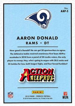 2019 Donruss - Action All-Pros #AAP-5 Aaron Donald Back