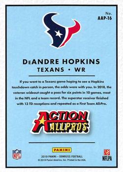 2019 Donruss - Action All-Pros #AAP-16 DeAndre Hopkins Back