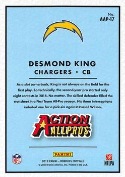 2019 Donruss - Action All-Pros #AAP-17 Desmond King Back